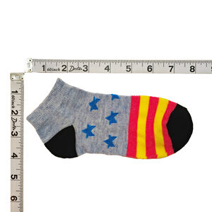 5 Pairs Tutuanna Socks - Light Blue with Stars and Pink & Yellow Stripes